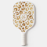 Chic Metallic Gold & White Empreinte de léopard Gi