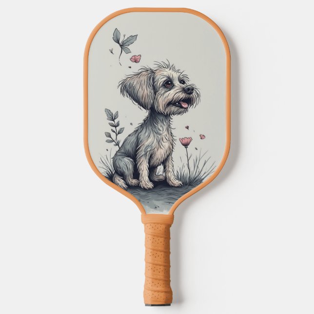 Raquette de Pickleball Chien de Jardin (Recto)