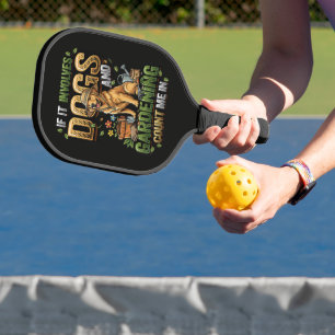 Raquette De Pickleball Chien de jardin si cela implique des chiens et du