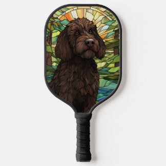 Raquette De Pickleball Chien de Labradoodle noir