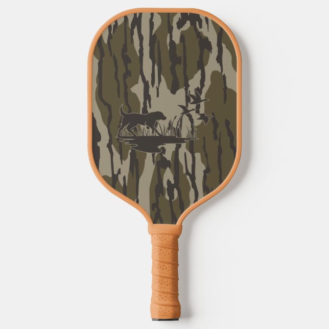 Raquette De Pickleball Chien et canards à peau Camo Bottomland (Recto)