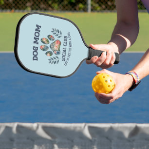 Raquette De Pickleball Chien Maman Paw Floral