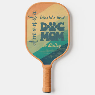 Raquette De Pickleball Chien Maman Retro Super Personnalisé