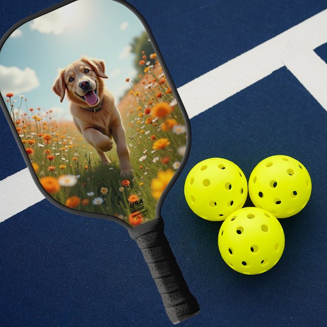 Raquette De Pickleball Chien photo animal (Créateur téléchargé)