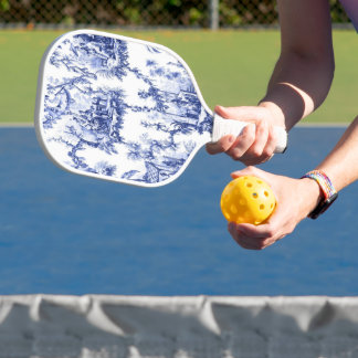Raquette De Pickleball Chinoiserie bleue et blanche