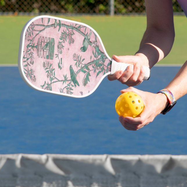 Raquette De Pickleball Chinoiserie rose (Insitu)