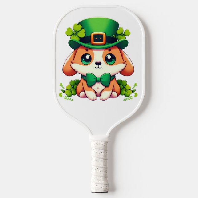 Raquette De Pickleball Chiot de la Saint-Patricks (Recto)