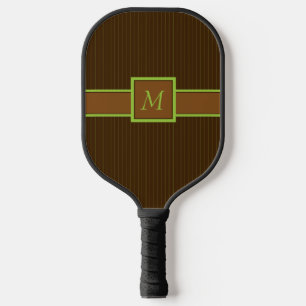 Raquette De Pickleball Chocolat avec des rayures de citron vert
