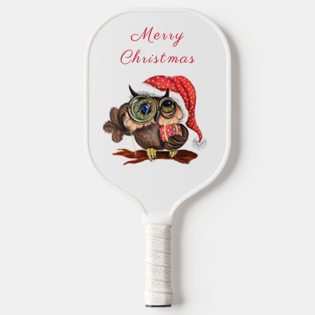 Raquette De Pickleball Chouette de Noël Pickleball Paddle (Recto)