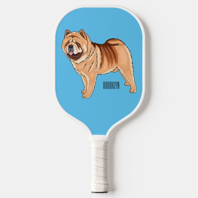 Raquette De Pickleball Chow Chow dog cartoon (Recto)