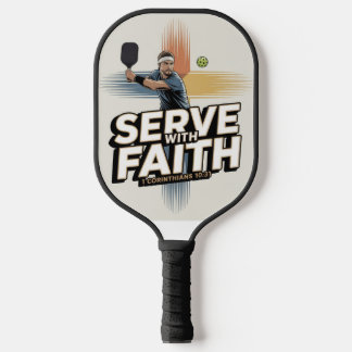 Raquette de pickleball chrétienne Servez avec foi