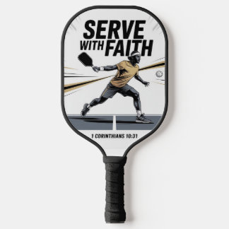 Raquette de pickleball chrétienne 'Servir avec foi