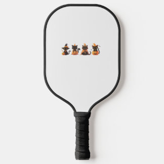Raquette De Pickleball Citrouille de chat noir