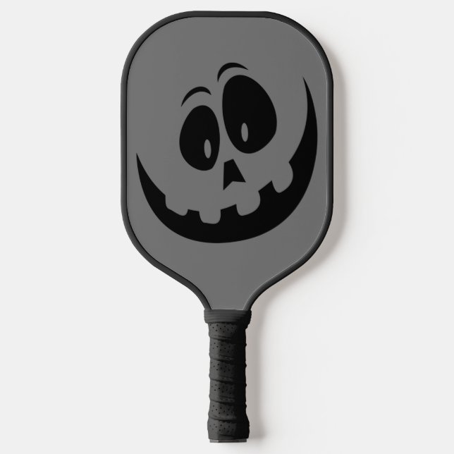 Raquette De Pickleball Citrouille sculpté de la silhouette d'Halloween (Recto)