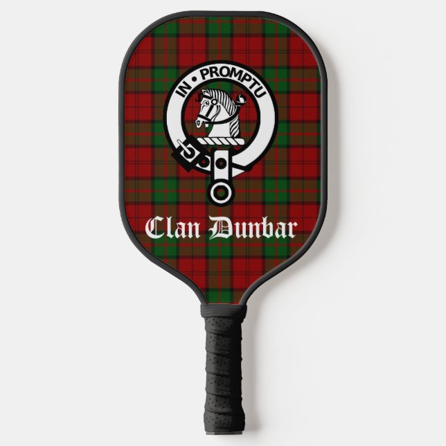 Raquette De Pickleball Clan Dunbar Tartan & Crest Badge (Recto)