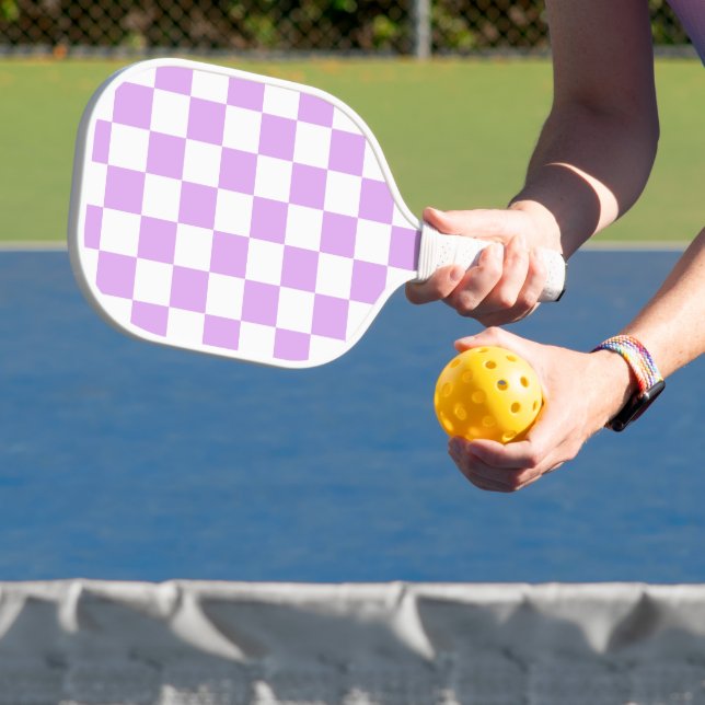 Raquette De Pickleball Classic light lavender checkerboard  (Insitu)