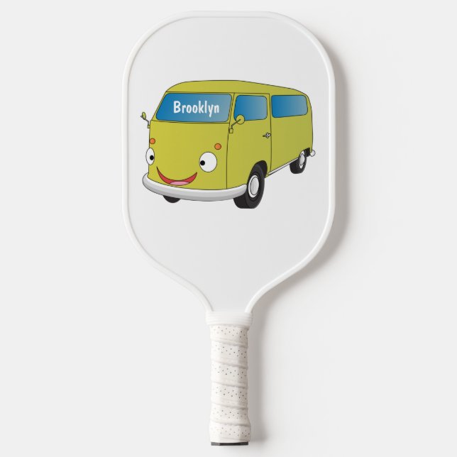 Raquette De Pickleball Classic lime green van cartoon (Recto)