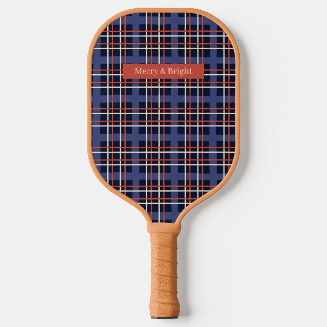 Raquette De Pickleball Classic Scottish Tartan Plaid Nom personnalisé (Recto)