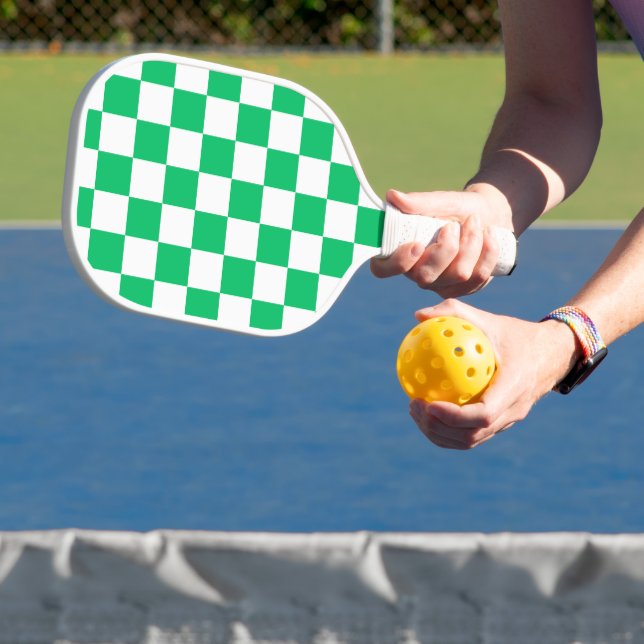 Raquette De Pickleball Classique à carreaux verts  (Insitu)