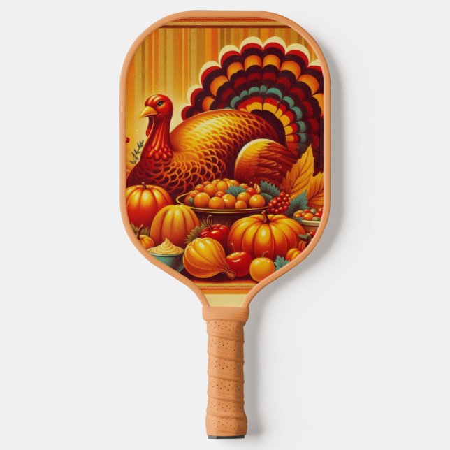 Raquette De Pickleball classique/vintage Thanksgiving Turquie (Recto)