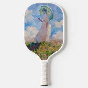 Raquette De Pickleball Claude Monet - Femme avec Parasol face à gauche