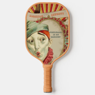 Raquette De Pickleball Clown à tête blanche vintage pour l'anniversaire 4