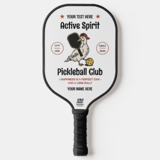 Raquette De Pickleball Club de canard drôle de pickleball vintage personn
