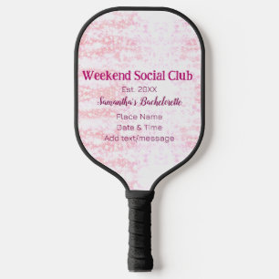 Raquette De Pickleball club social de week-end rose paillettes enterremen