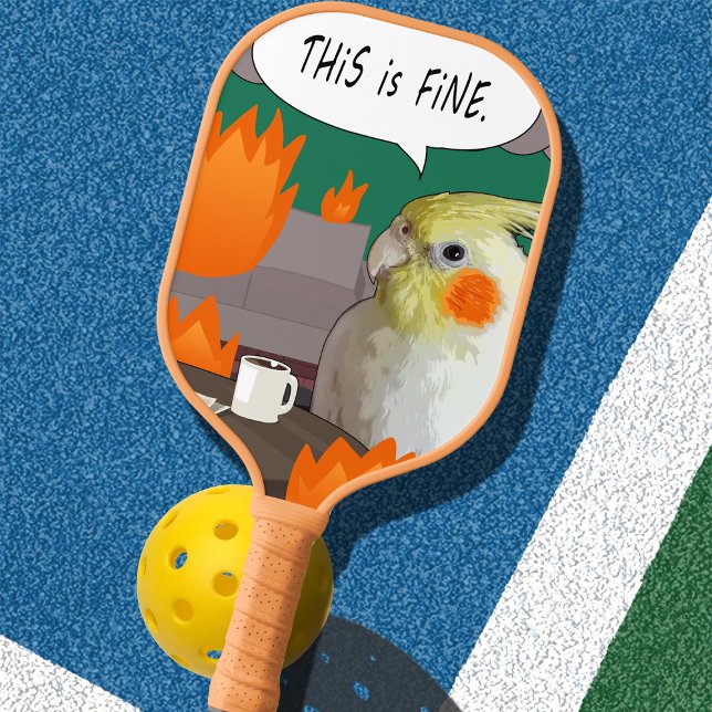 Raquette De Pickleball Cockatiel C'Est Un Mème Fin Drôle Oiseau Sarcastiq (Créateur téléchargé)