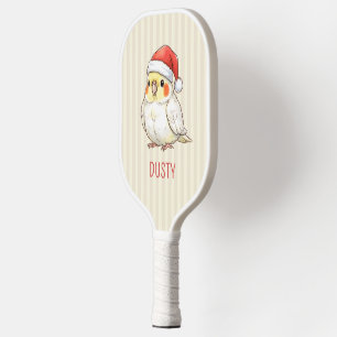 Raquette De Pickleball Cockatiel Personnalisé Portant un Chapeau de Père