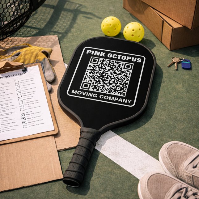Raquette De Pickleball Code QR de marketing commercial (Créateur téléchargé)
