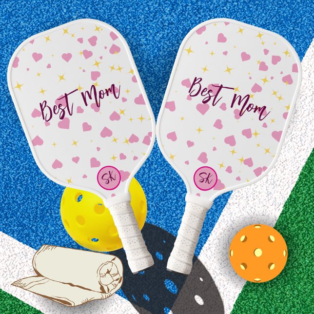 Raquette de Pickleball Cœurs Roses Mignons Cadeau  (Créateur téléchargé)