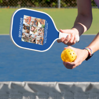 Raquette De Pickleball Collage personnalisé de 9 photos pour la fête des