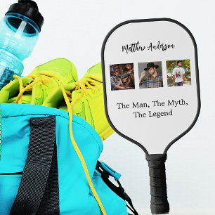 Raquette De Pickleball Collage photo homme mythe légende blanc