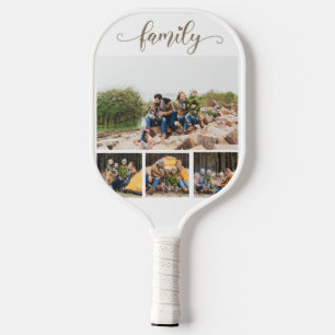 Raquette De Pickleball Collage photo personnalisé pour 4 personnes en fam