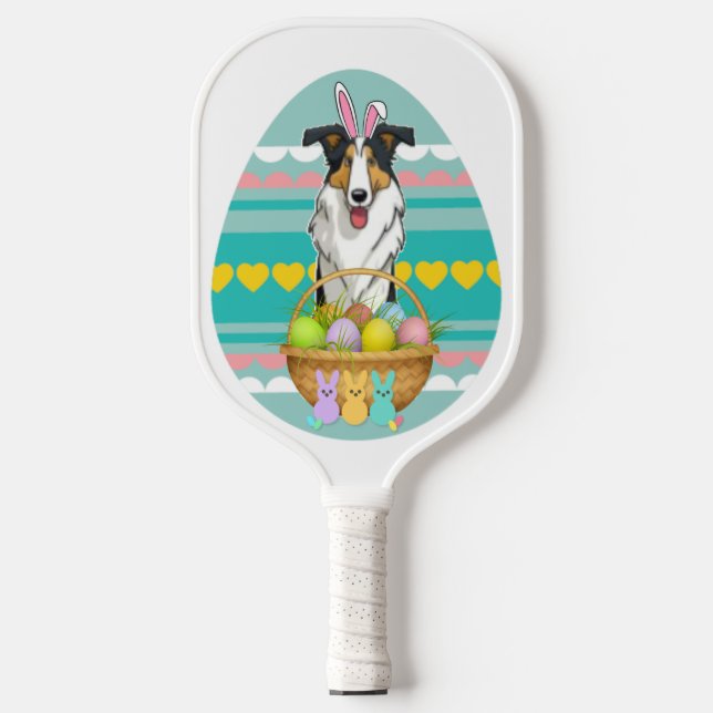 Raquette De Pickleball Collie de Pâques (Recto)