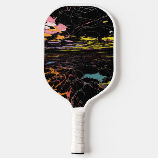Raquette De Pickleball Color Splatter on the Horizon