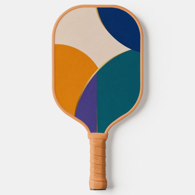 Raquette de Pickleball Colorée Géométrique Abstrai (Recto)