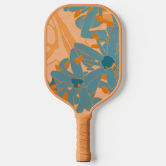 Raquette De Pickleball Conception de feuille contemporaine en pêche 