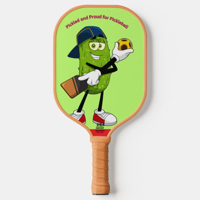 Raquette De Pickleball Conception de pickleball de cornichon de dessin an (Recto)