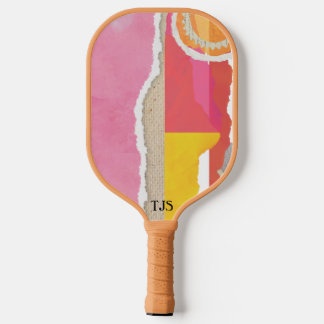 Raquette De Pickleball conception de pickleball de paysage abstrait rose