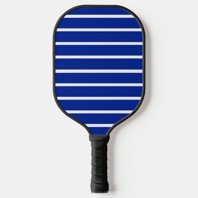 Raquette De Pickleball Conception de rayures bleues et blanches (Recto)