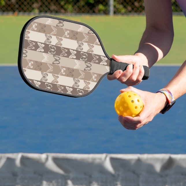 Raquette De Pickleball Conception de rayures de papillon de terre neutre  (Insitu)