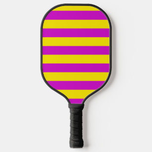 Raquette De Pickleball Conception de rayures violettes et jaunes