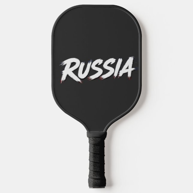 Raquette De Pickleball Conception de typographie du drapeau de la Russie  (Recto)