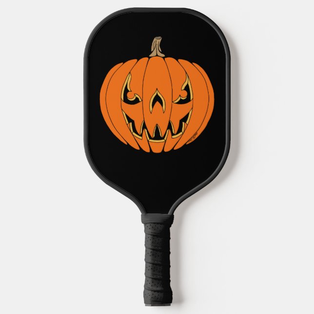 Raquette De Pickleball Conception d'Halloween de citrouille effrayante Ja (Recto)