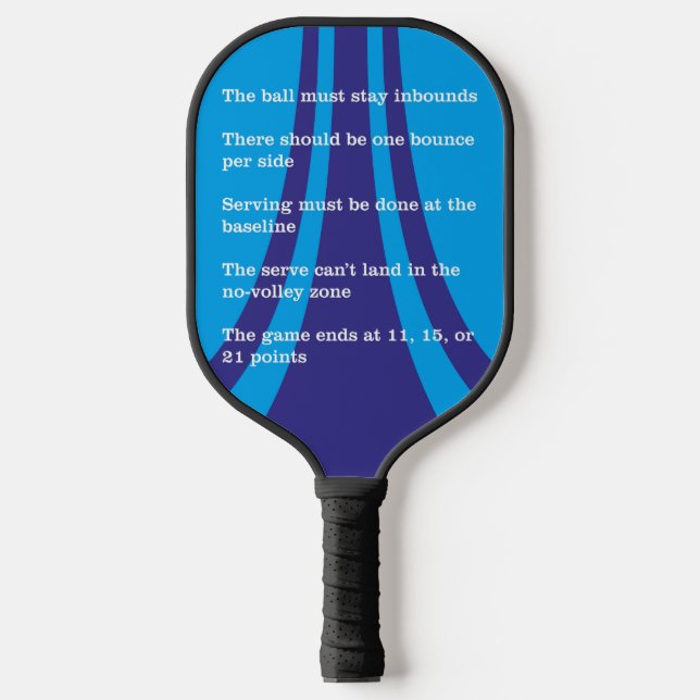 Raquette De Pickleball Conception Futuriste Simple Avec Règles (Recto)