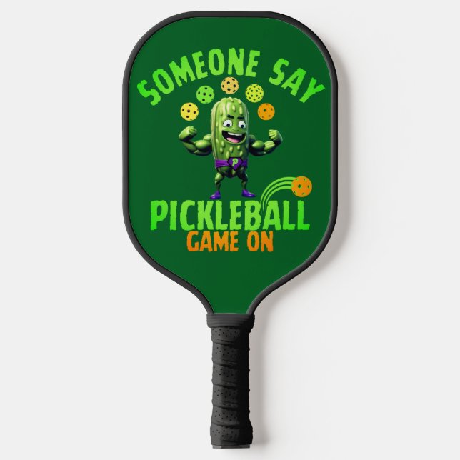 Raquette De Pickleball Concombre Musclé Quelqu'un Dit Pickleball (Recto)