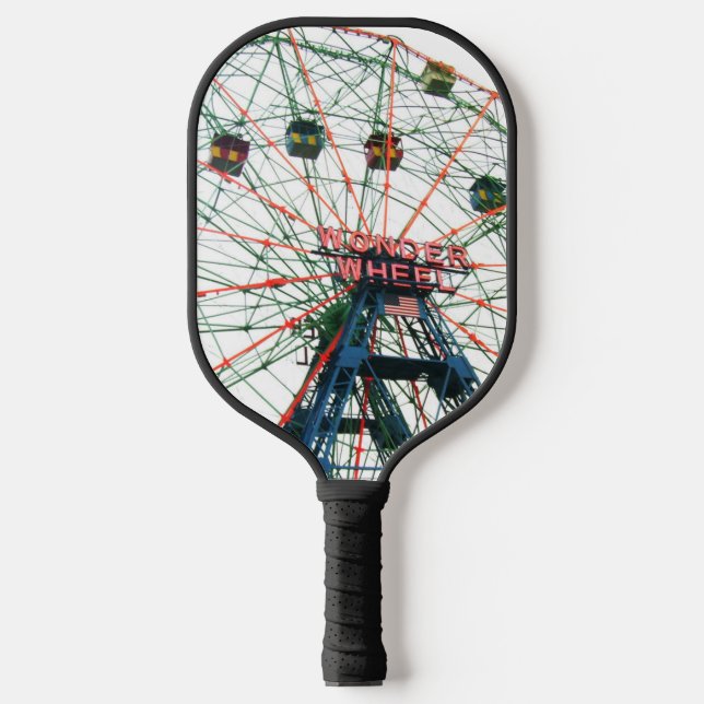 Raquette De Pickleball Coney Island Wonder Wheel Brooklyn New York City (Recto)