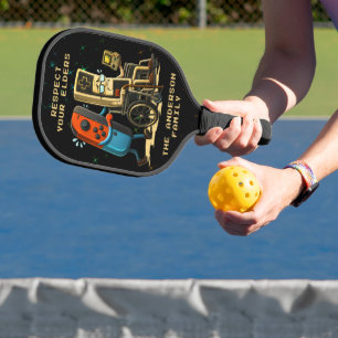 Raquette De Pickleball Contrôle de jeu rétro drôle de respect de vos aîné